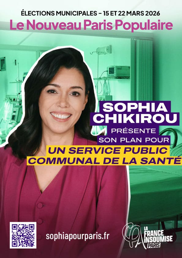 Photo de couverture du plan pour Paris, "Un service public communal de la santé" de Sophia Chikirou